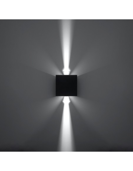Aplique LUCA negro LED IP54
