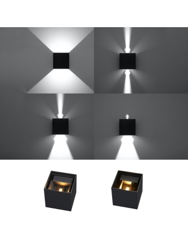 Aplique LUCA negro LED IP54