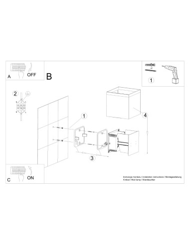 Aplique LUCA negro LED IP54