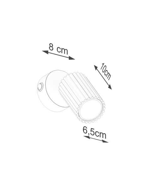 Aplique KARBON oro con interruptor