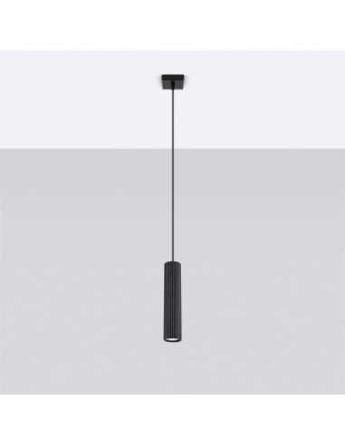 Lámpara colgante KARBON 1 negro