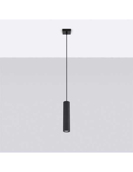 Lámpara colgante KARBON 1 negro
