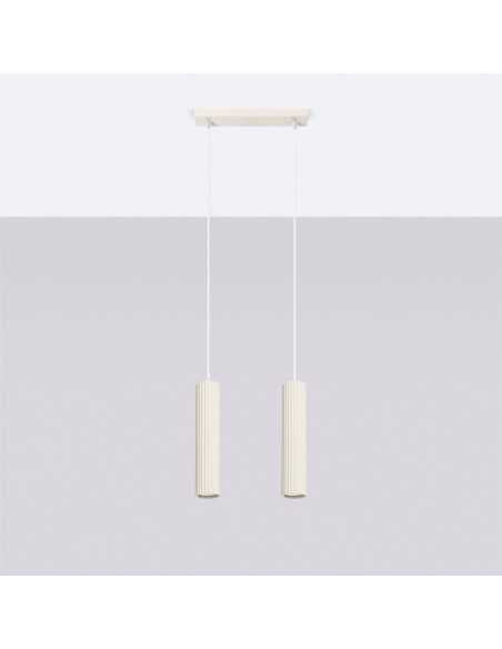 Lámpara colgante KARBON 2 beige