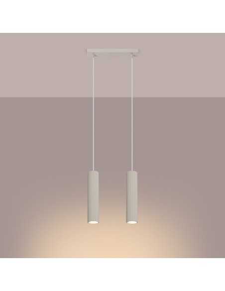 Lámpara colgante KARBON 2 beige