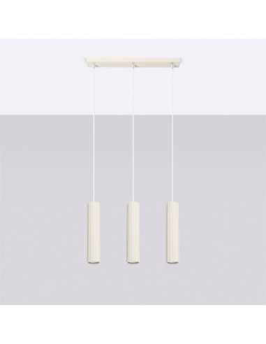 Lámpara colgante KARBON 3L beige