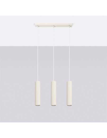 Lámpara colgante KARBON 3L beige