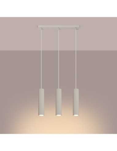 Lámpara colgante KARBON 3L beige