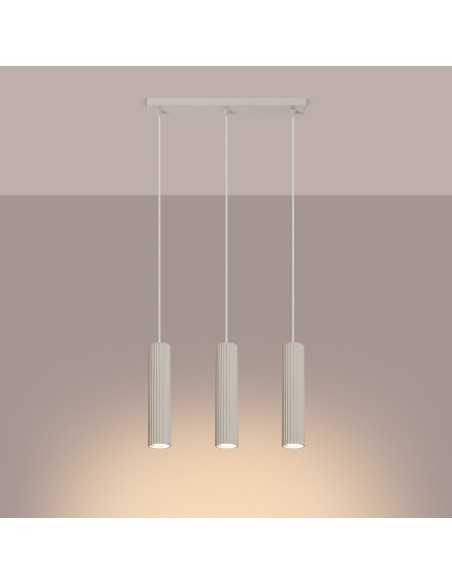Lámpara colgante KARBON 3L beige