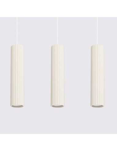 Lámpara colgante KARBON 3L beige