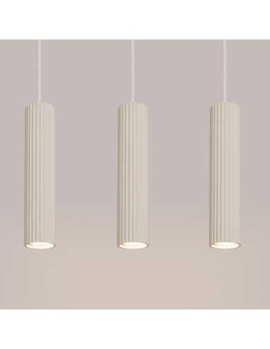 Lámpara colgante KARBON 3L beige