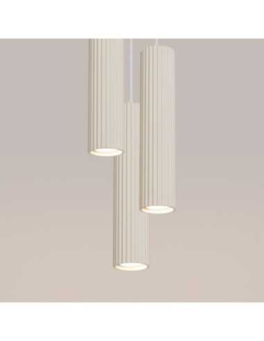 Lámpara colgante KARBON 3P beige
