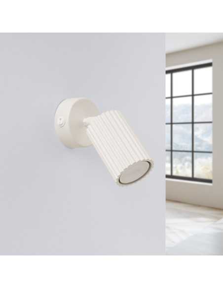Aplique KARBON beige con interruptor