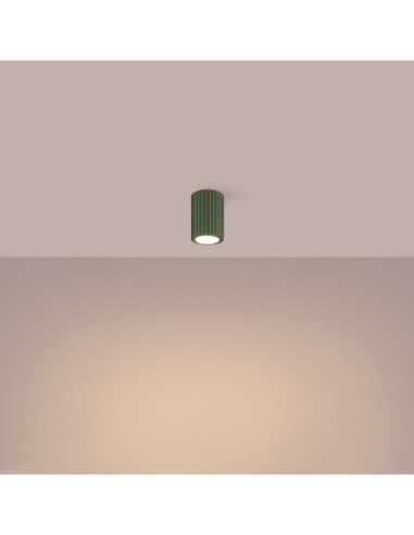 Lámpara de techo KARBON 10 verde oliva