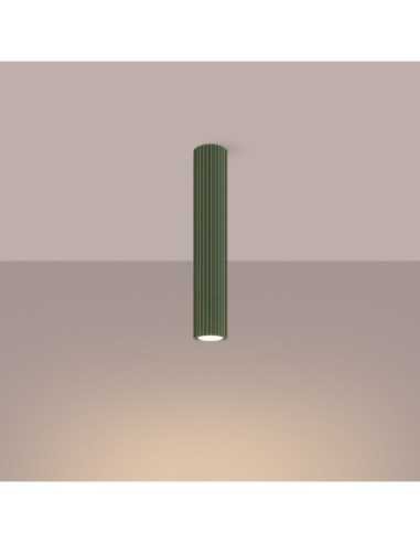 Lámpara de techo KARBON 40 verde oliva