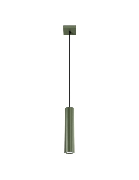 Lámpara colgante KARBON 1 verde oliva