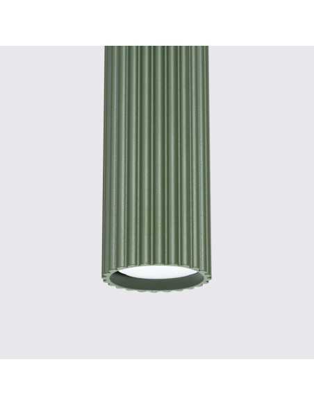 Lámpara colgante KARBON 1 verde oliva