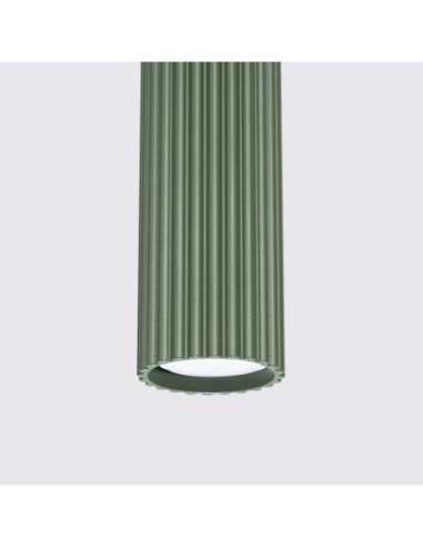 Lámpara colgante KARBON 3L verde oliva