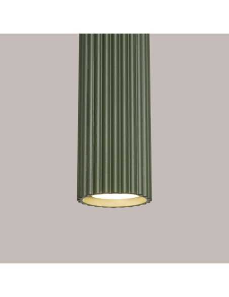 Lámpara colgante KARBON 3L verde oliva