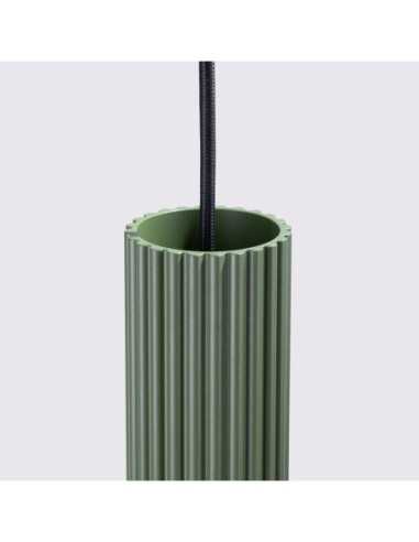 Lámpara colgante KARBON 3P verde oliva