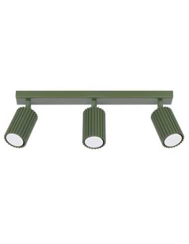 Lámpara de techo KARBON 3L verde oliva