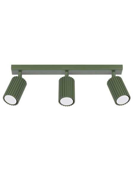 Lámpara de techo KARBON 3L verde oliva
