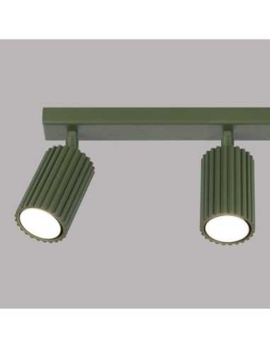 Lámpara de techo KARBON 3L verde oliva