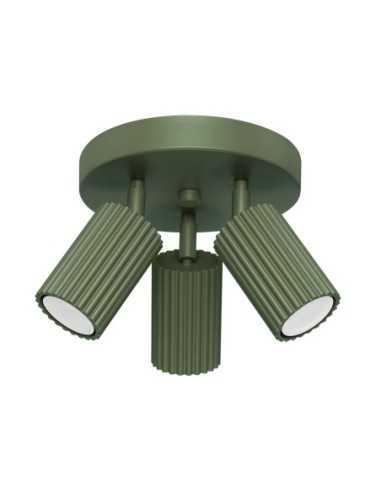 Lámpara de techo KARBON 3P verde oliva