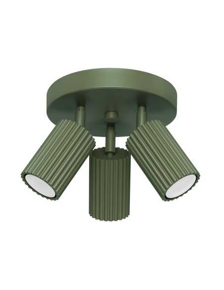 Lámpara de techo KARBON 3P verde oliva