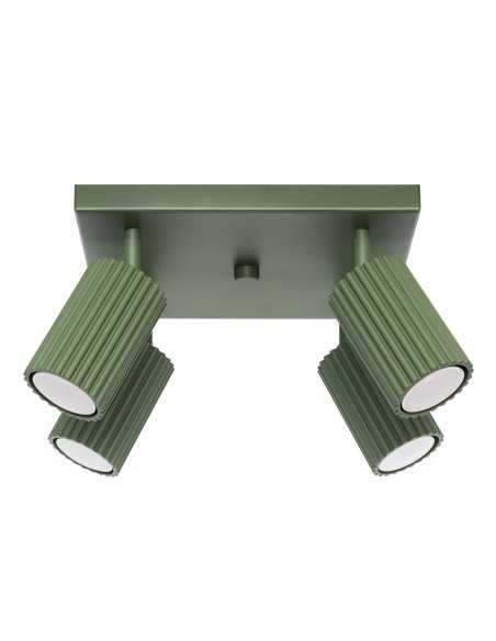 Lámpara de techo KARBON 4 verde oliva