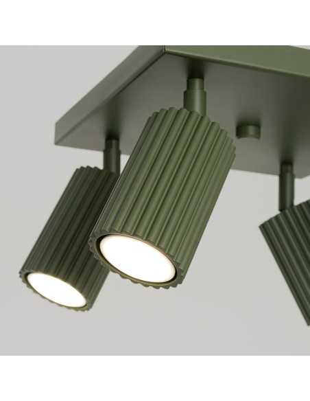 Lámpara de techo KARBON 4 verde oliva