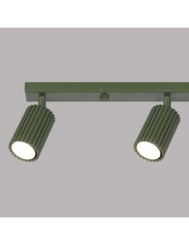 Lámpara de techo KARBON 4L verde oliva