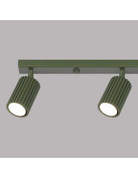 Lámpara de techo KARBON 4L verde oliva