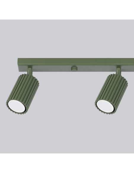 Lámpara de techo KARBON 4L verde oliva