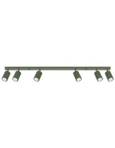 Lámpara de techo KARBON 6L verde oliva