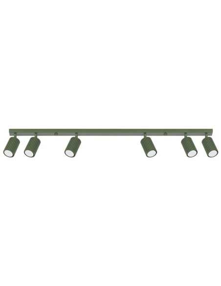 Lámpara de techo KARBON 6L verde oliva