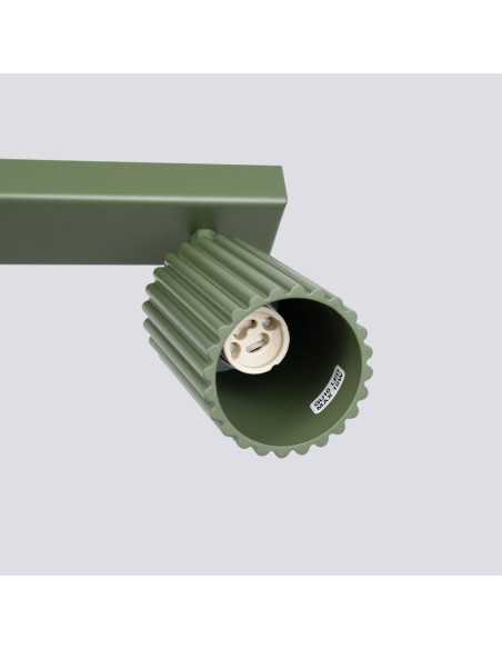 Lámpara de techo KARBON 6L verde oliva