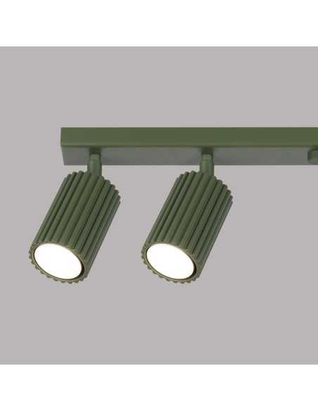 Lámpara de techo KARBON 6L verde oliva