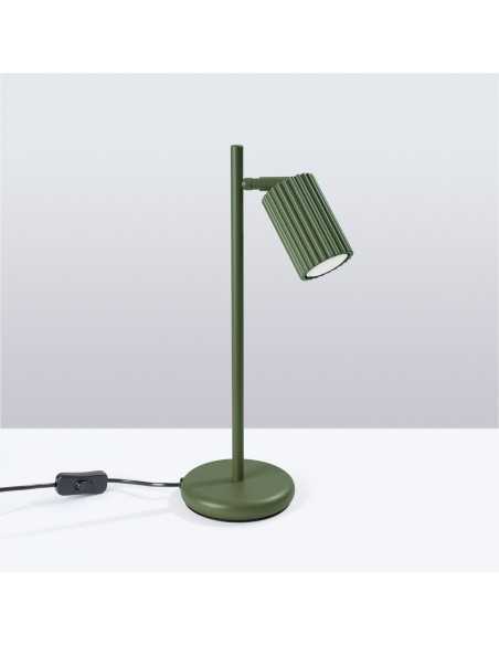 Lámpara de mesa KARBON verde oliva