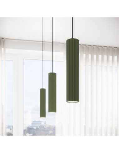 Lámpara de mesa KARBON verde oliva