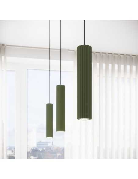 Lámpara de mesa KARBON verde oliva