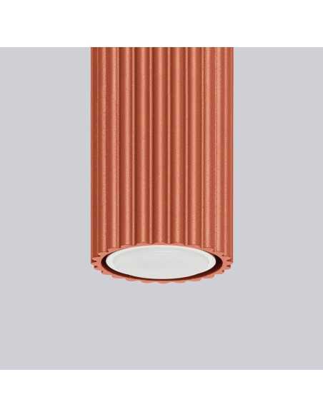 Lámpara de techo KARBON 40 rojo ocre