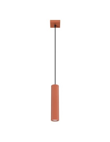 Lámpara colgante KARBON 1 rojo ocre