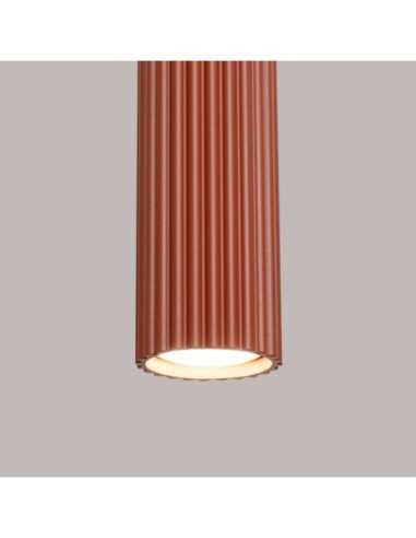 Lámpara colgante KARBON 1 rojo ocre