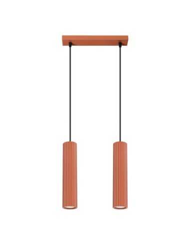 Lámpara colgante KARBON 2 rojo ocre