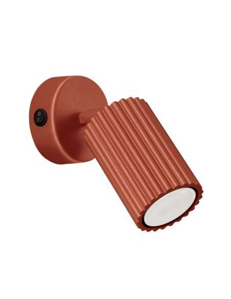 Aplique KARBON rojo ocre con interruptor