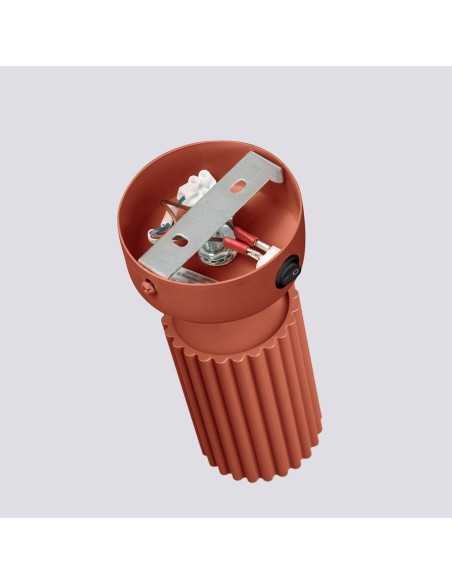 Aplique KARBON rojo ocre con interruptor
