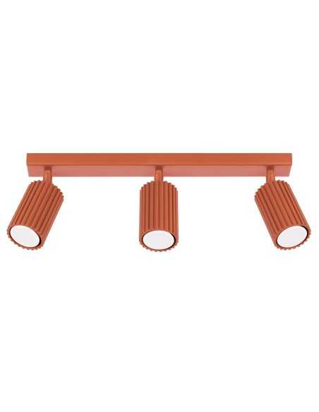 Lámpara de techo KARBON 3L rojo ocre