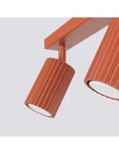Lámpara de techo KARBON 3L rojo ocre