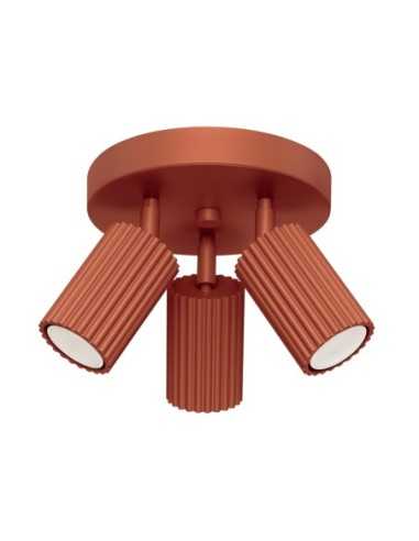 Lámpara de techo KARBON 3P rojo ocre