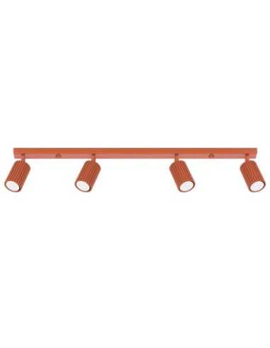 Lámpara de techo KARBON 4L rojo ocre